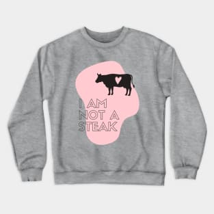 Vegan Gift Idea Love Cows No Meat Crewneck Sweatshirt